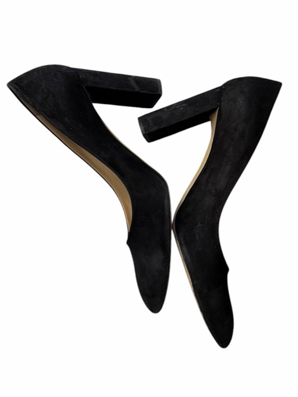 M.Gemi Black Suede Pointed Toe Block Heel Pumps – EU 41 / US 10.5